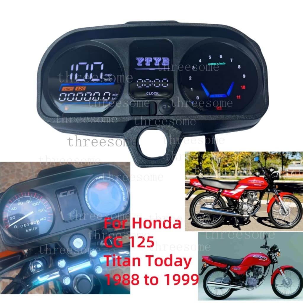 Velocímetro Digital Para Honda CG Hoje Titan 125 1988-1999 LED Medidor Instrumentos Tacômetro