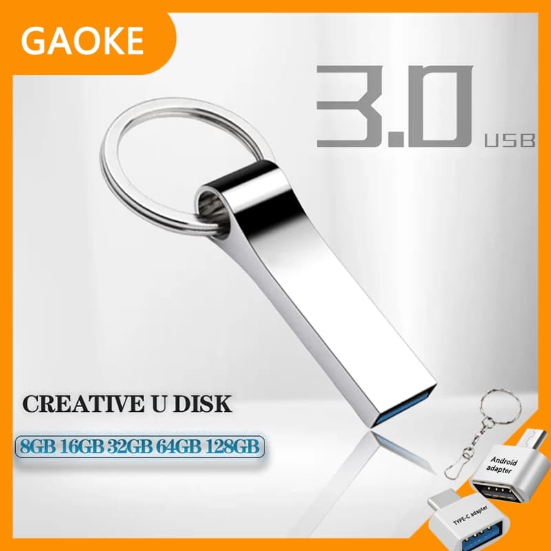 Driver Flash USB3.0 de alta velocidade 128GB/256GB/1TB/2TB Memory Stick à prova d'água