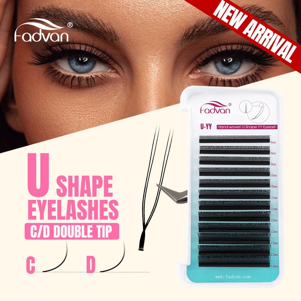 FADVAN U Shape Brasileiro YY Cílios Extensão Volume Natural