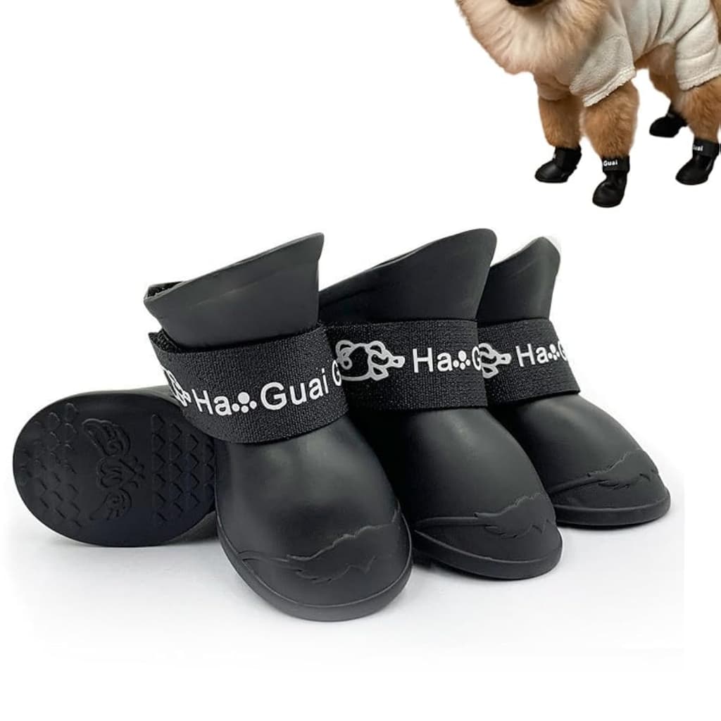 Kit 4 Sapato para Cachorro Gato Pet Bota de Borracha Antiderrapante Botinha a Prova D'água Protetor de Pata bestbrasil