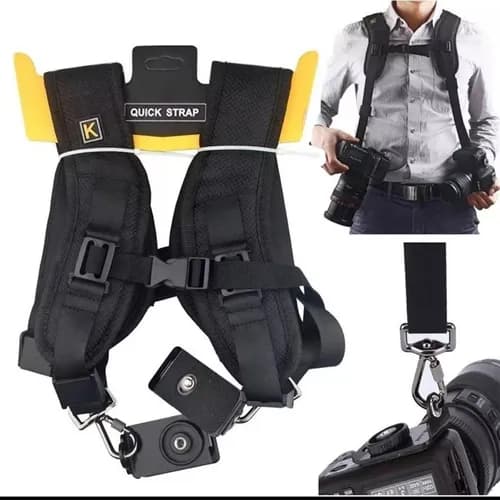 Colete de gravata rápida com alça de ombro dupla, adequado para câmeras Slr, câmeras, fotógrafos profissionais
