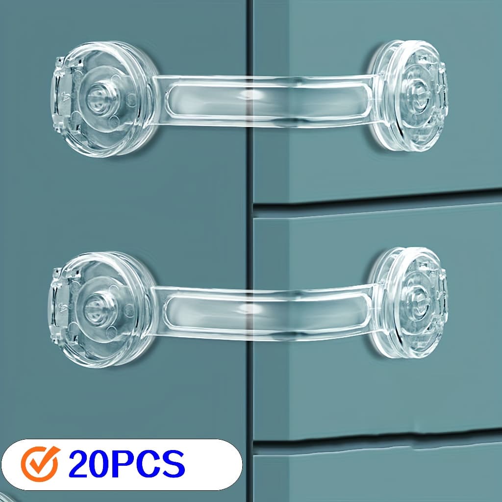 Kit 20/10 Und Trava Gaveta Armario Segurança Protetor Protecao Bebe Seguro e não tóxico