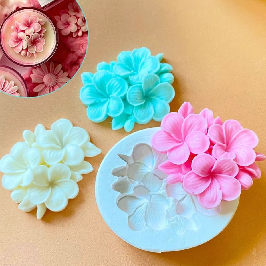 Molde De Silicone/Jasmim/flores de cerejeira De Peônia  3D Bolo De Flor Chocolate Sabonete Para Casa Decoração De Quarto