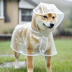 Capa de Chuva Pet Impermeável Proteção Cachorro Grande Médio Pequeno Porte Passeio Chuva