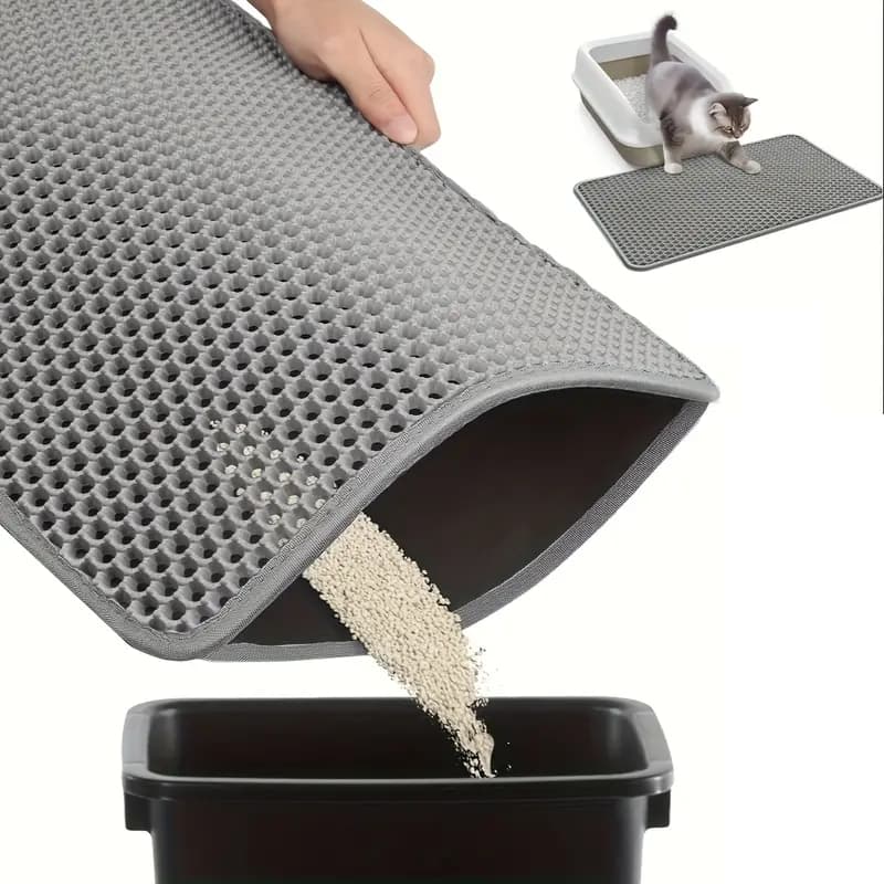 Tapete Higiênico para Caixa de Areia de Gatos Anti Sujeira Coletor De Areia EVA 55x75 cm