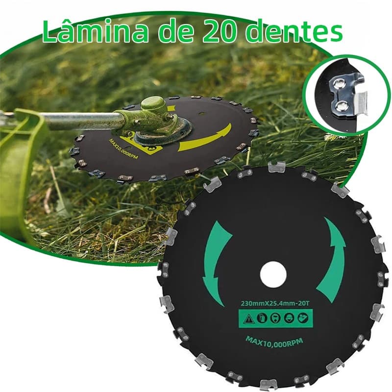 20 dentes Discos de corrente para roçadeiras Motosserras a gasolina Cortadores de grama