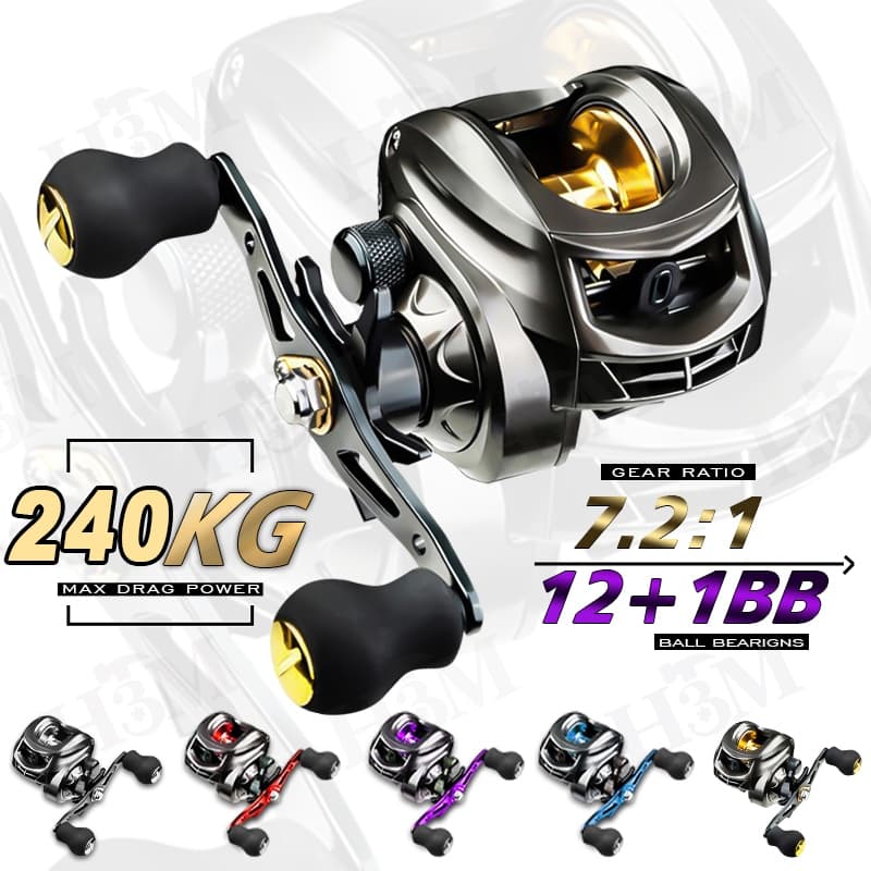 240Kg Carretilha De Pesca Com Marine Sports Pitching 7.2 : 1 Alta 10kg Max Molinete De Pesca Molinete Pesca Mulinete.,