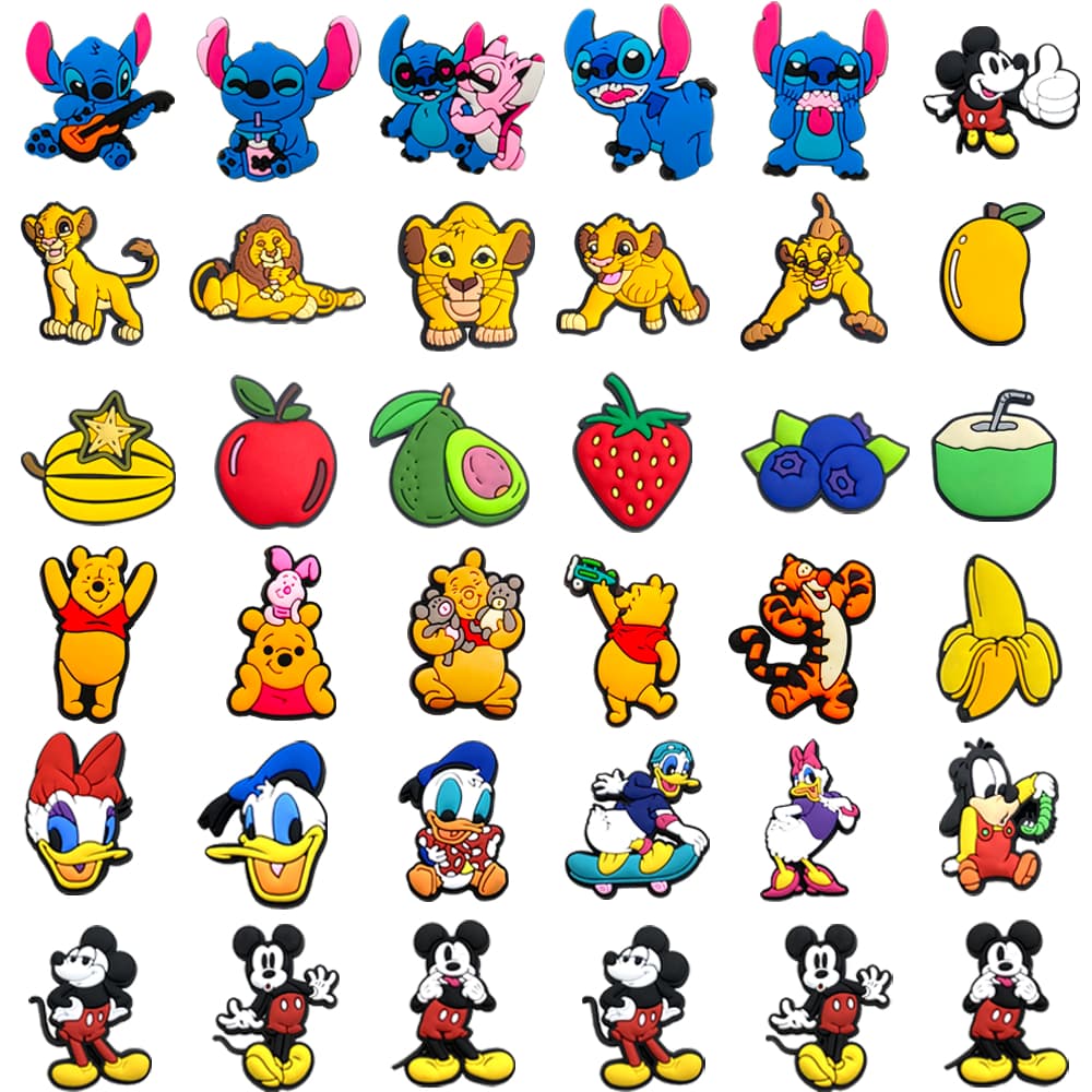 MEIDJ 1 Peça Amuletos De Sapato Decrations Sandálias De Desenho Animado Fivela Botão De Acessórios De PVC