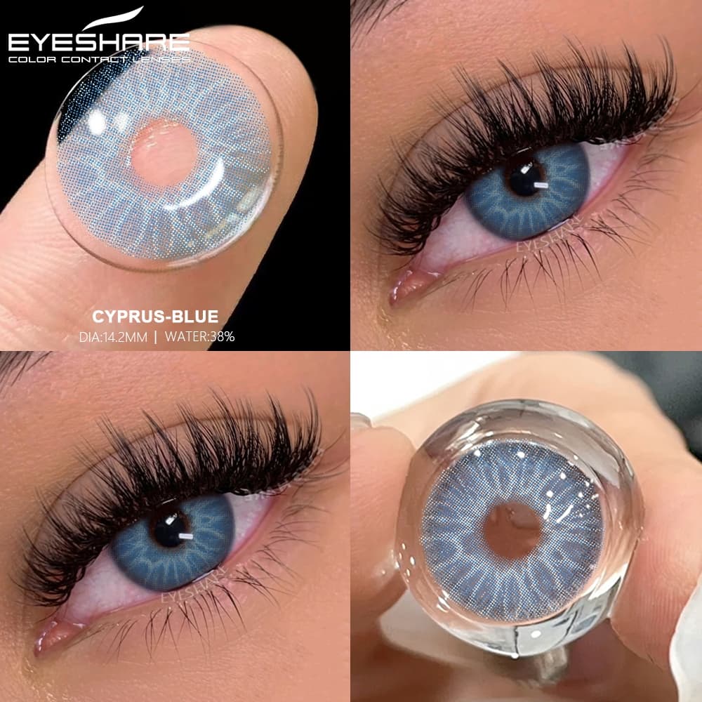 Lentes De Contato Coloridas EYESHARE 2pcs Contatos Coloridos Para Maquiagem Cosmética De Olhos Marrons