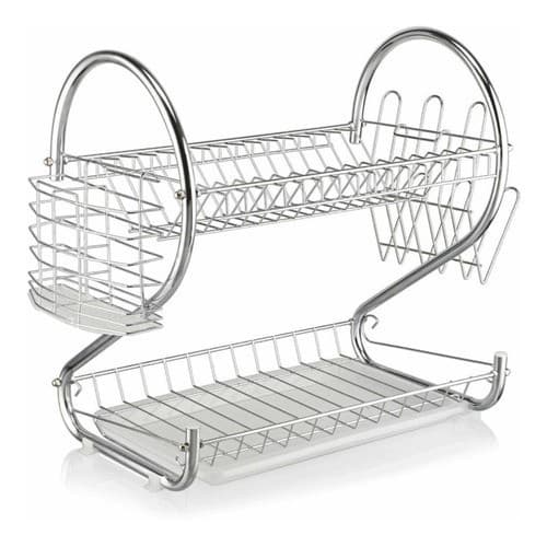 Escorredor De Louça Inox 14 Pratos Organizador De Cozinha Escorredor De Talheres Para Pratos E Talheres