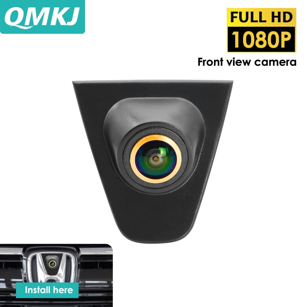 Câmera De Visão Frontal CCD AHD 1080P Para Honda CRV Accord Fit City Civic Odyssey Spirior U-RV X Jade Montagem De Logot