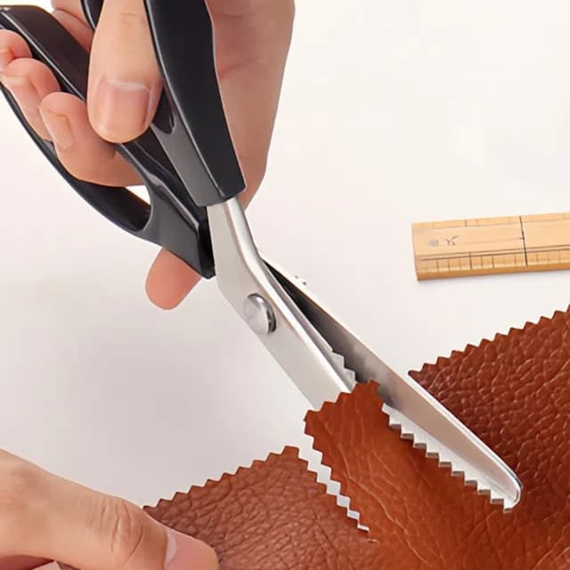 Tesoura de renda de aço inoxidável dente de serra Triangular 5mm tesoura de alfaiate artesanal tesoura de renda arco ond