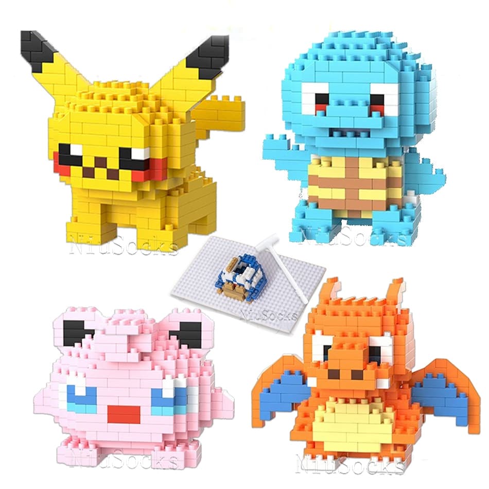 Brinquedo de blocos de montar miniatura de desenho animado interessante, Presentes de Natal para crianças