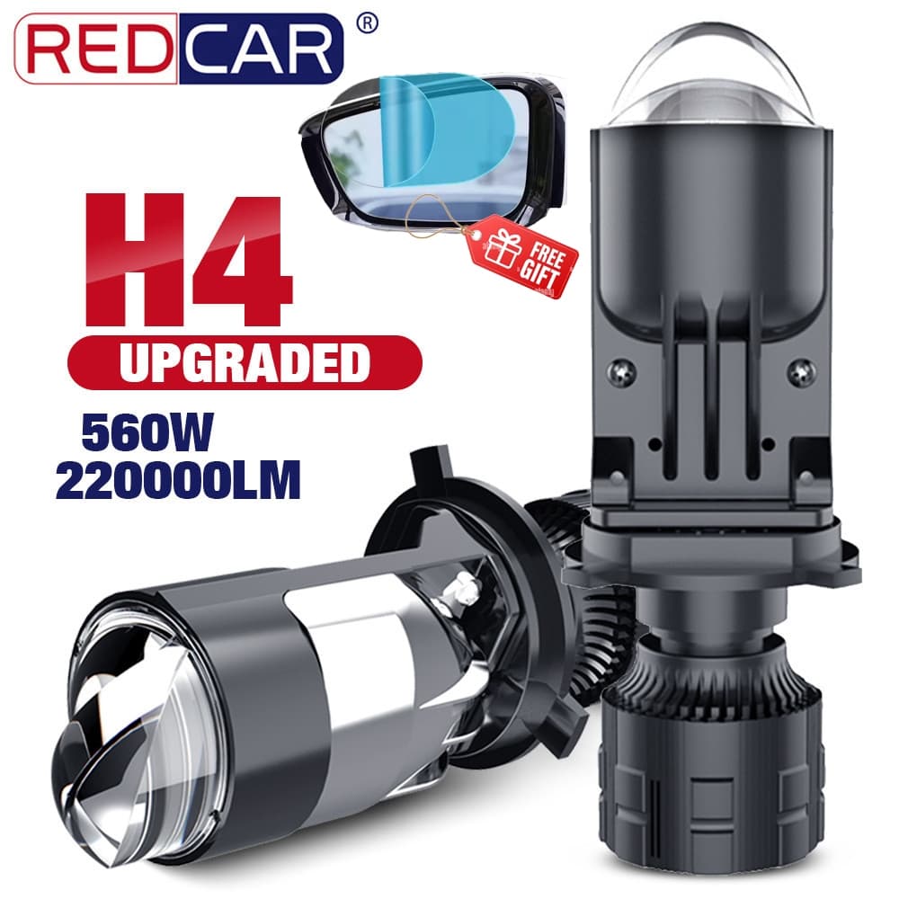 560W 220000LM Auto Lâmpada Mini Lente LED H4 Farol Para Carro Motocicleta Projetor Duplo Len 12V 24V
