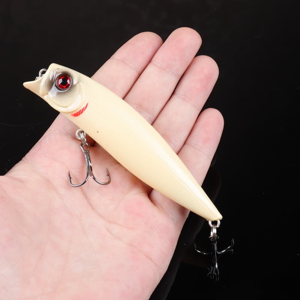 1 Peça Iscas De Pesca Popper De Água Superior Isca Artificial Crankbait Equipamento