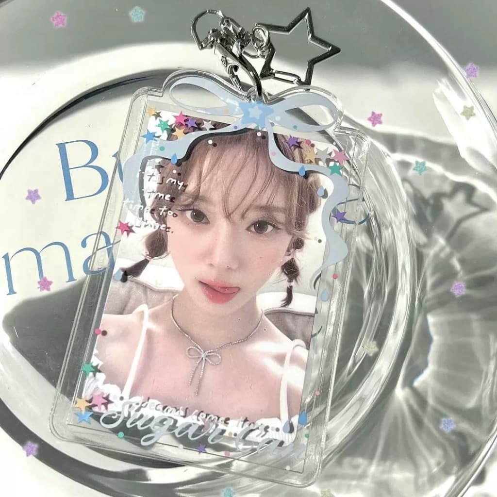 Chaveiro photocard holder Kpop Idol pingente estrela