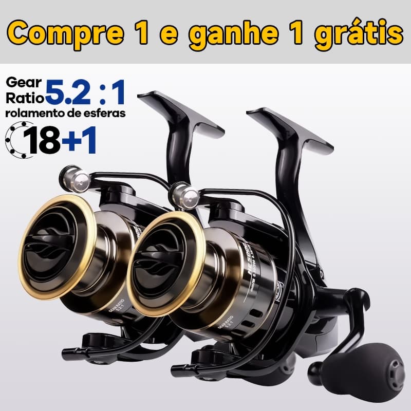 Carretel De Pesca Profissional 18 + 1BB 5 ; 2 1 De Metal Para Mão Esquerda Direita