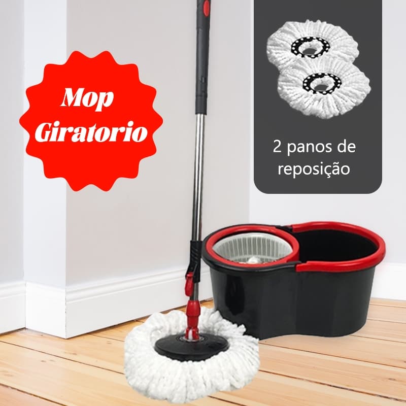 360 ° Balde De Esfregão Giratório Multiuso Ajustável-Com 2 Recargas-Centrífugo Rodas E Rodo De Alça 100 % original