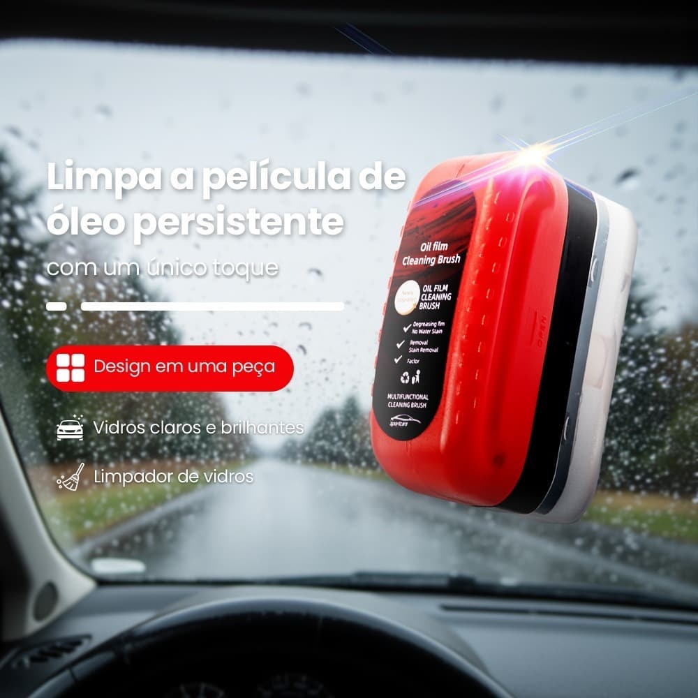 Esponja de limpeza de vidro de carro 120ml, escova de limpeza de para-brisa, agente de polimento de filme de óleo