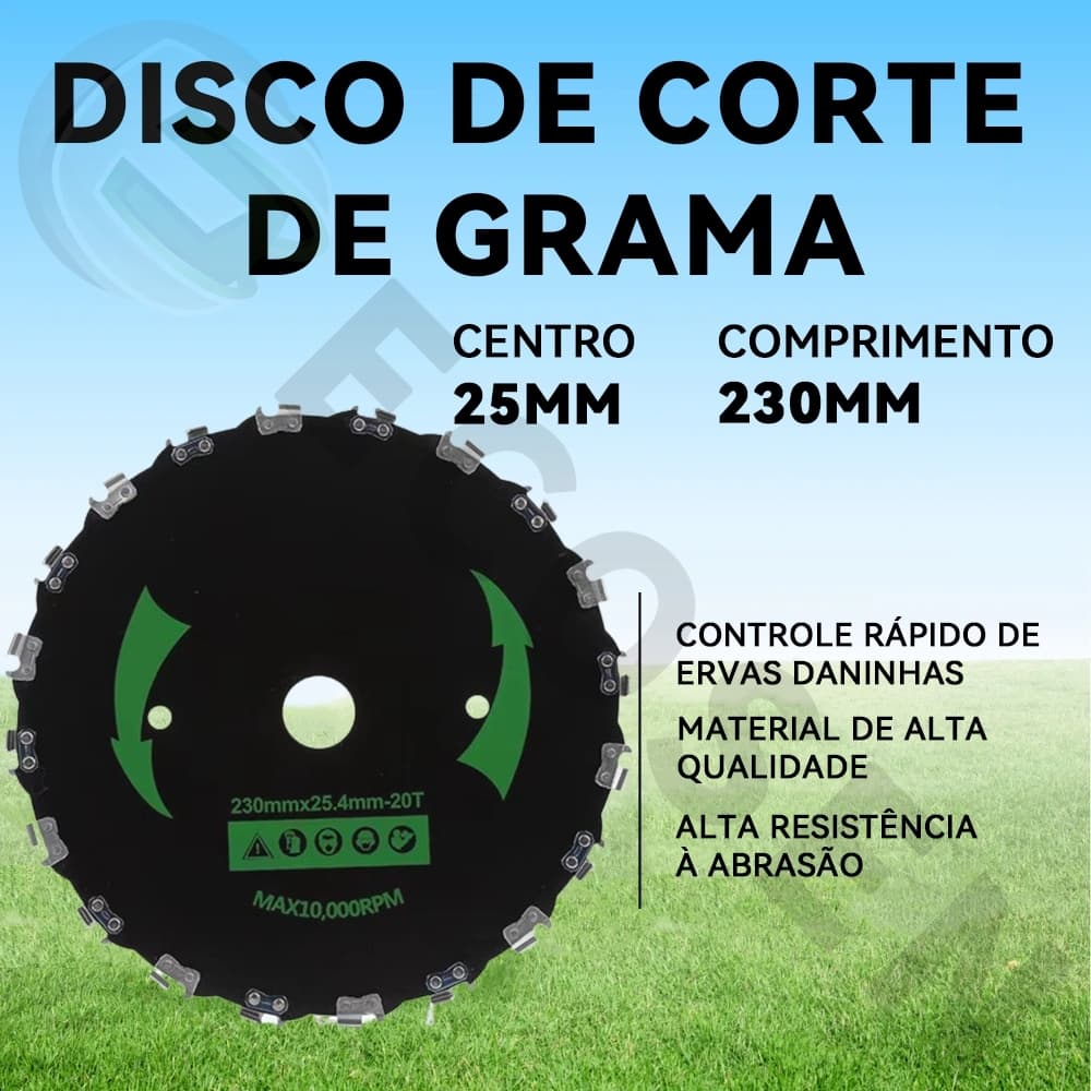 Disco de 20 Dentes para roçadeiras Motosserras a gasolina Cortadores de grama ECOSEN