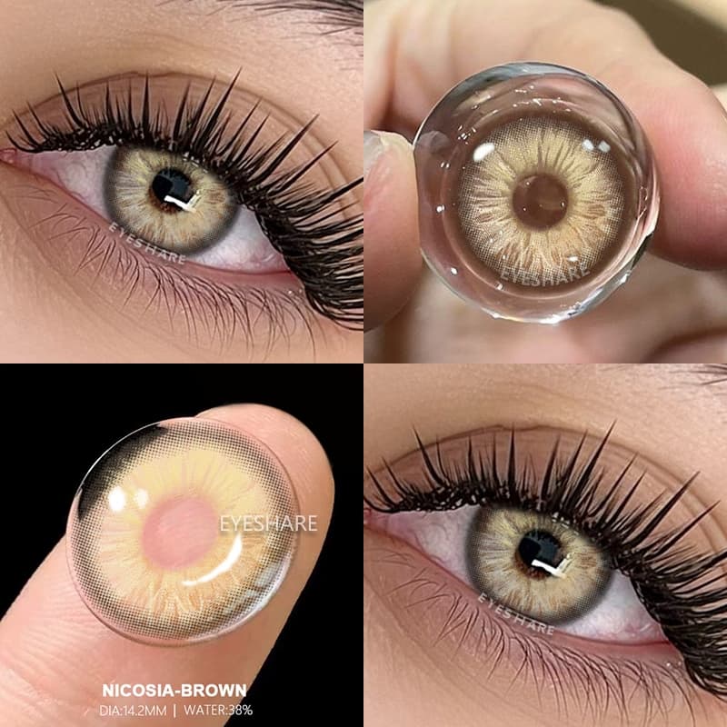 Lentes De Contato De Cor Azul Para Olhos 1 Par De Macias Marrons Com Estojo Formato De Navio São Paulo