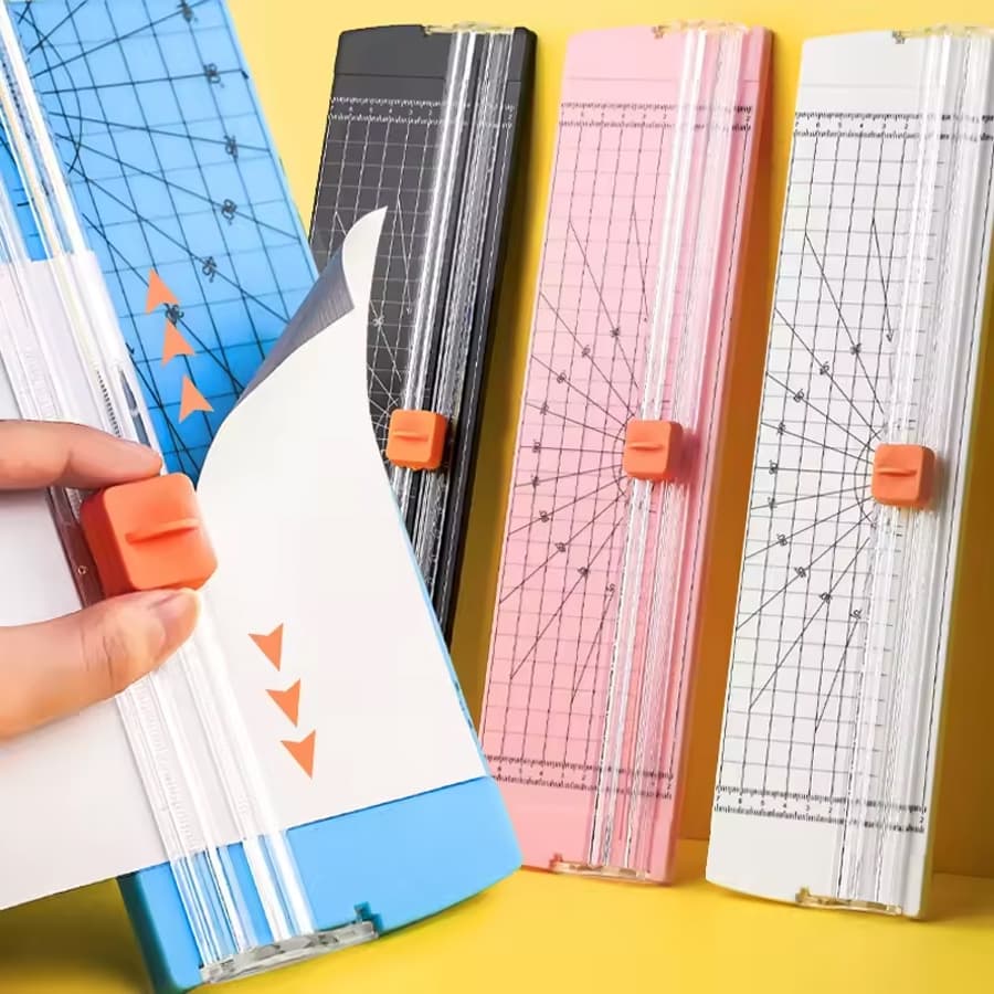 Guilhotina Máquina de corte A4-portátil e fácil de usar,Cortador De Papel,para scrapbook de escritórioCom lâmina serrada