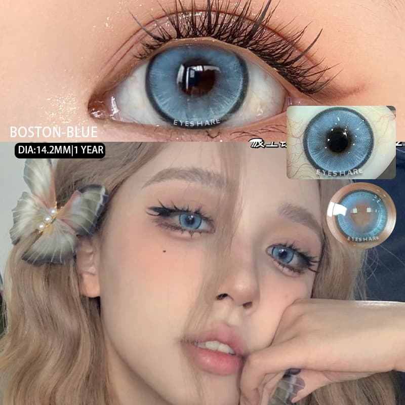 1 Par De Lentes De Contato De Cor Azul Fofas , Envio Do Brasil , Suaves Para Olhos , Boneca , Uso Anual Dos