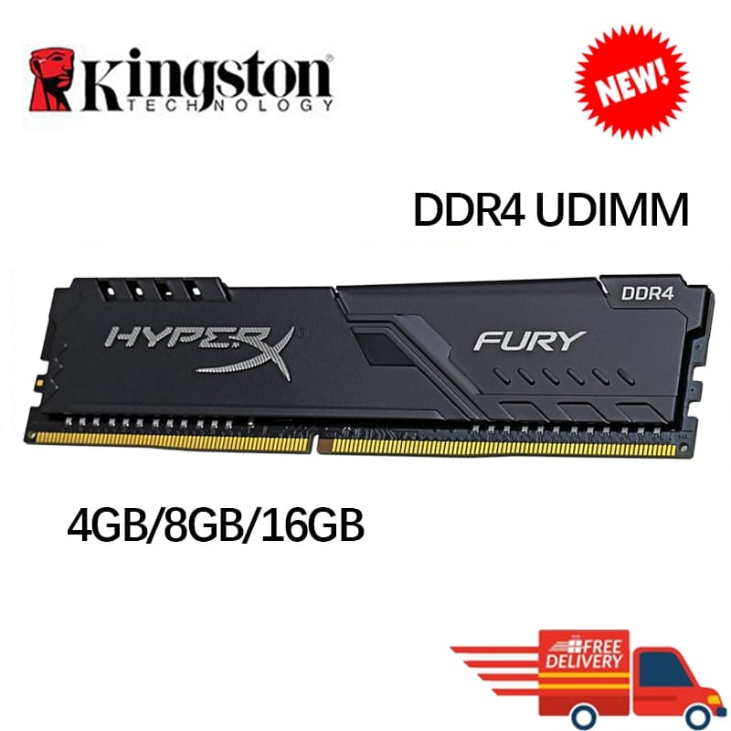 Kingston HyperX FURY DDR4 4GB 8GB 16GB ram 2133Mhz 2400Mhz 2666MHz 3200MHz 1.2v UDIMM Desktop Para Jogos De Memória