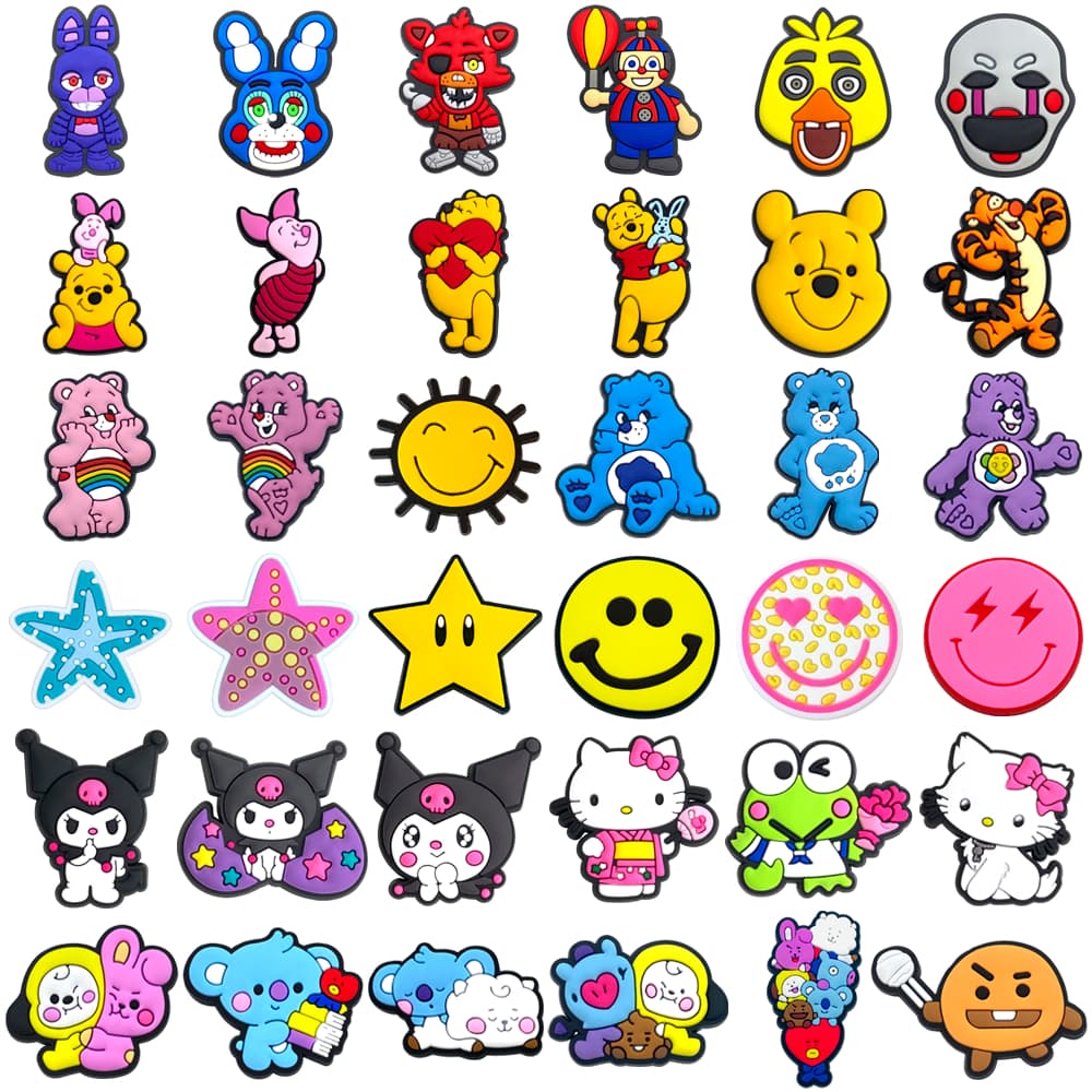 MEIDJ Encantos De Sapato 78 Decorações De Desenhos Animados Urso , console De Jogos , Acessórios De PVC Com Padrão De Cu