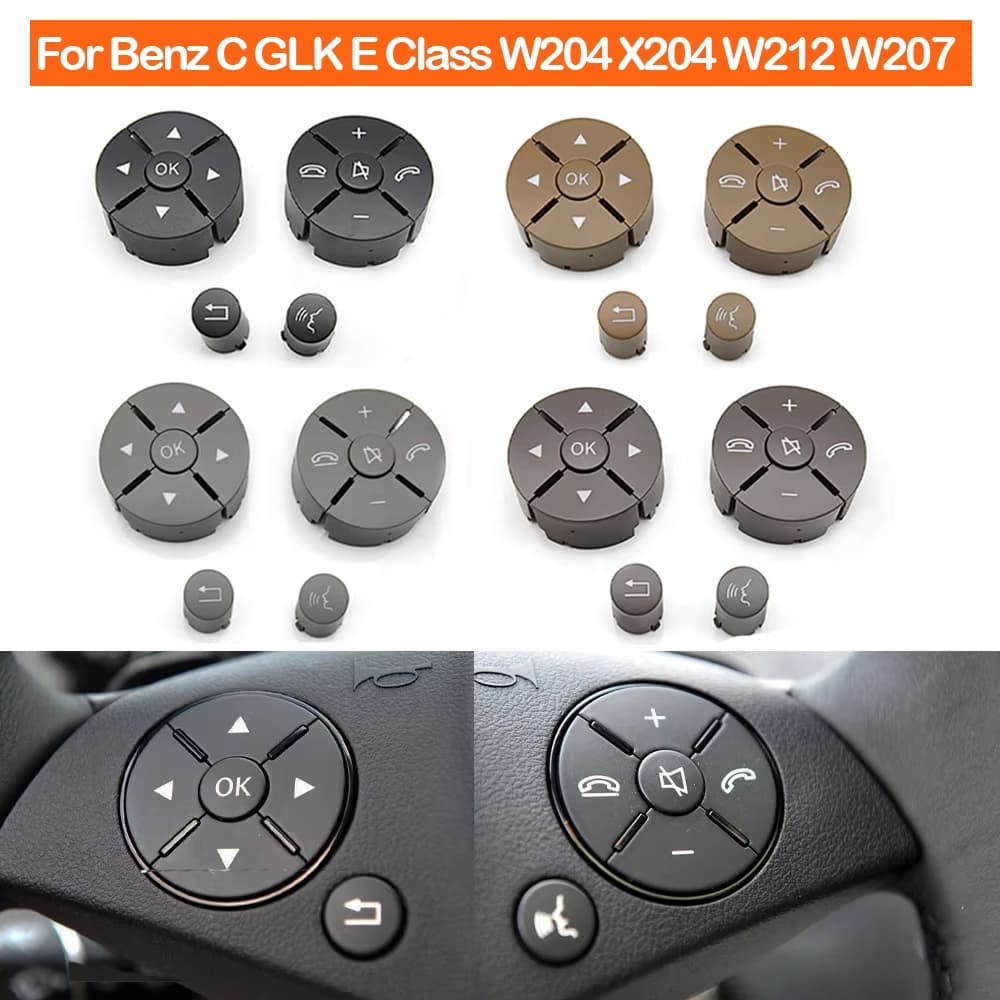 Botões De Controle Do Volante Multifuncional Carro Capa Para Benz C GLK E Classe W204 X204 W207 W212 C180 C200 C250 C260
