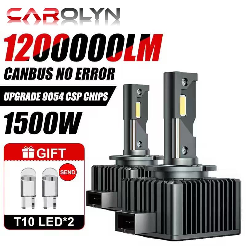 D1S D3S LED CANBUS Farol Lâmpada Xenon D2S D4S D8S D1R D2R D3R Turbo 1200000luz Automática De Carro Lm Super Brilhante
