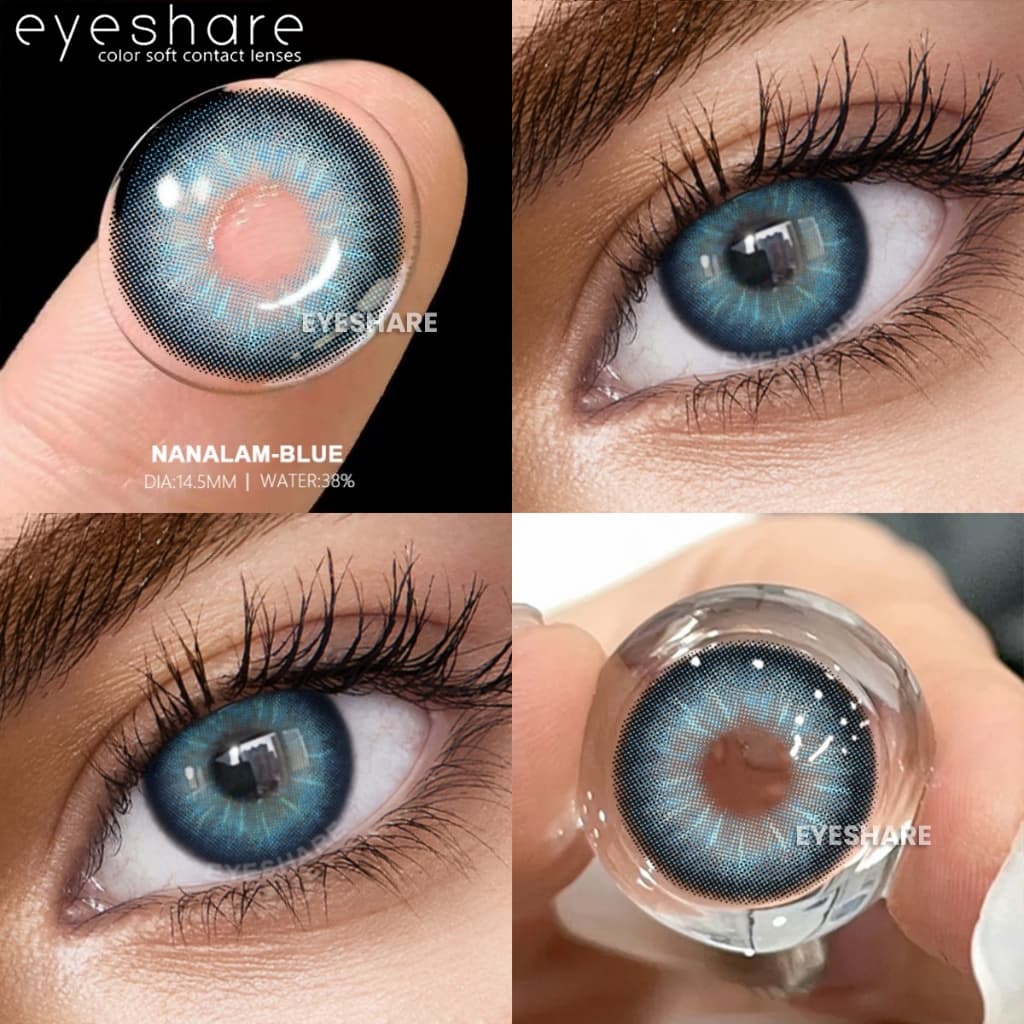 Eyeshare 2pcs Envio Do Brasil Lente De Contato Azul Para Olhos Lentes Coloridas Cosméticos Anuais