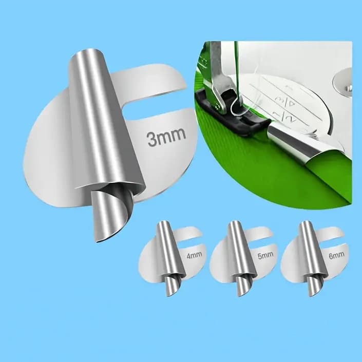 Kit 4 Calcador Para Bainhas, Adequado Para Máquinas de Costura e Máquinas de Costura Manuais