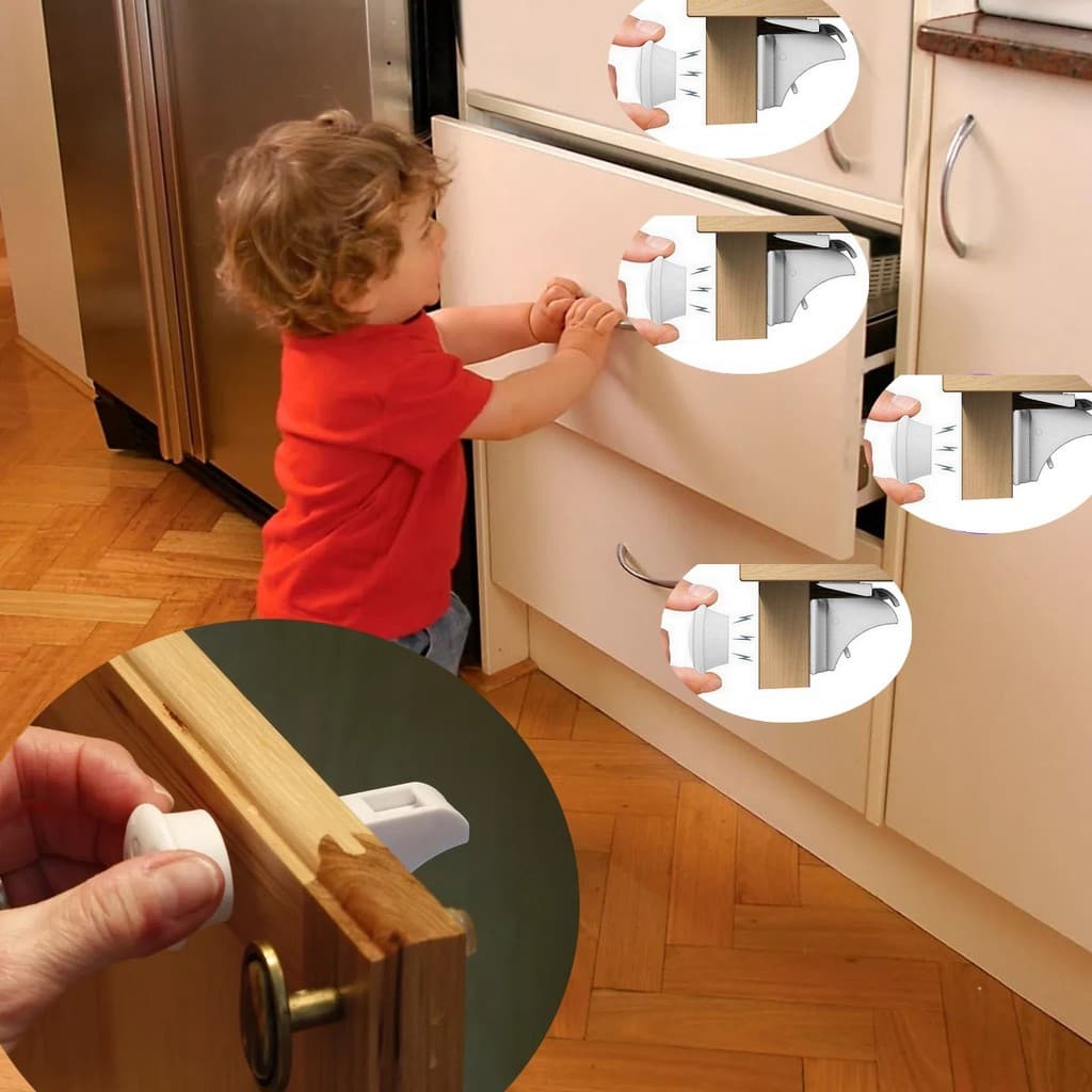 8Kit de trava magnética de segurança para armários infantis