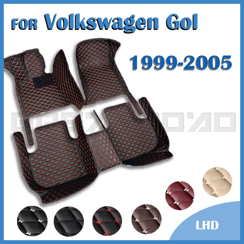Tapetes De Carro Para VW Volkswagen Gol Quatro Portas 2001 2002 2003 2004 2005 Almofadas De Pé Automóvel Personalizadas