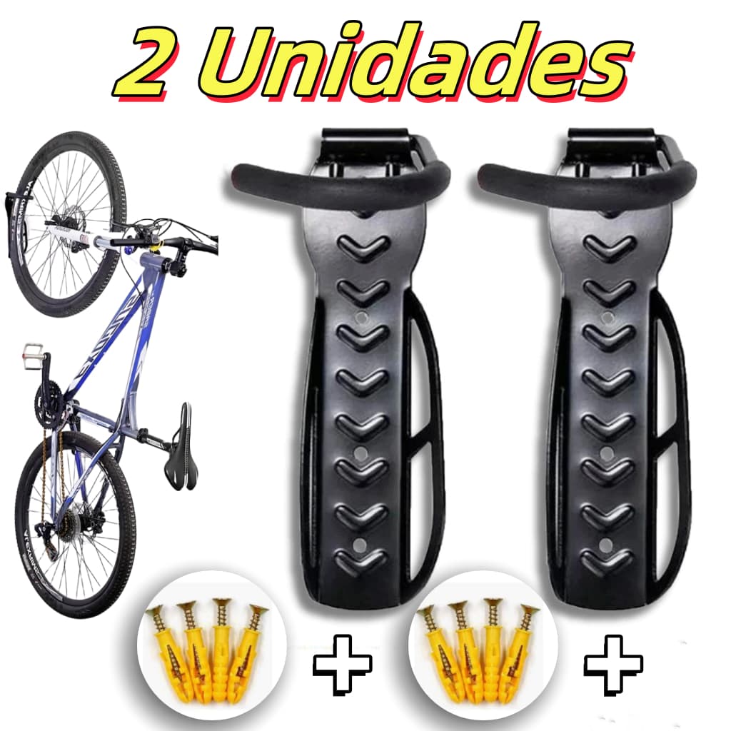 Kit 2 Suporte Parede Gancho Resistente Pendurar Bicicleta Bike