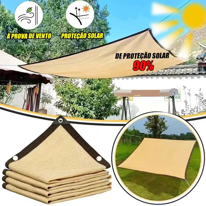 Tela Sombreamento 90% para Garagem e Piscina, Proteção UV e Instalação Rápida