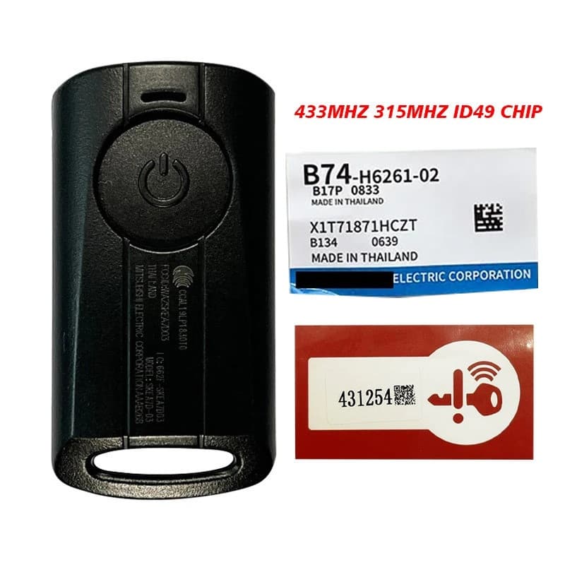 NHkey Novo Original B74 433MHz ID49 chip Chave Remota Da Motocicleta Para Yamaha AEROX XMAX300 JAUNS NVX155 Com Logotipo