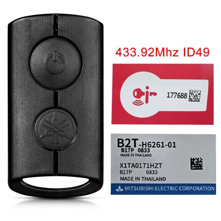 B2T Chave De Controle Da Motocicleta Fob 433.92Mhz ID49 Chip Para Yamaha NMAX TMAX NVX155 Xmax300 Xmax 125 250 300 400
