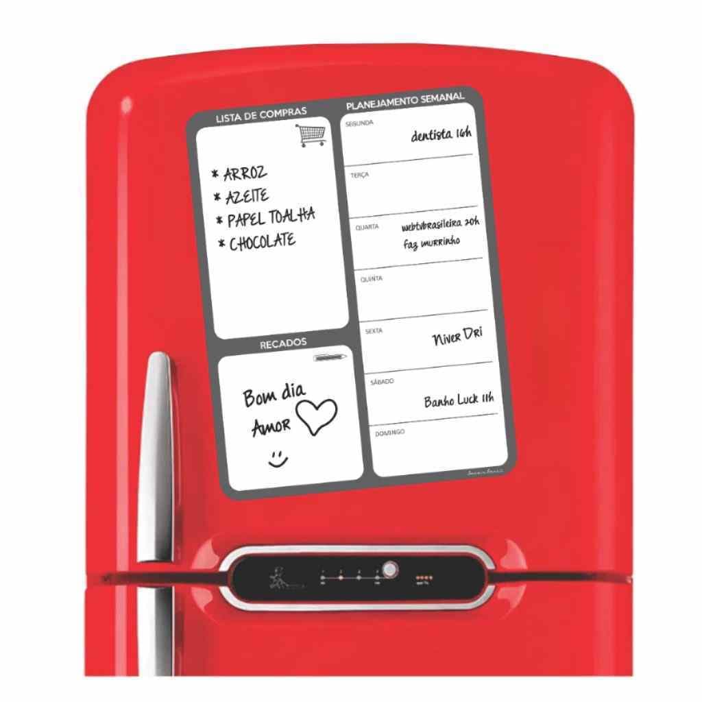 Magnético de Geladeira Imã planner organizador que escrevee apaga