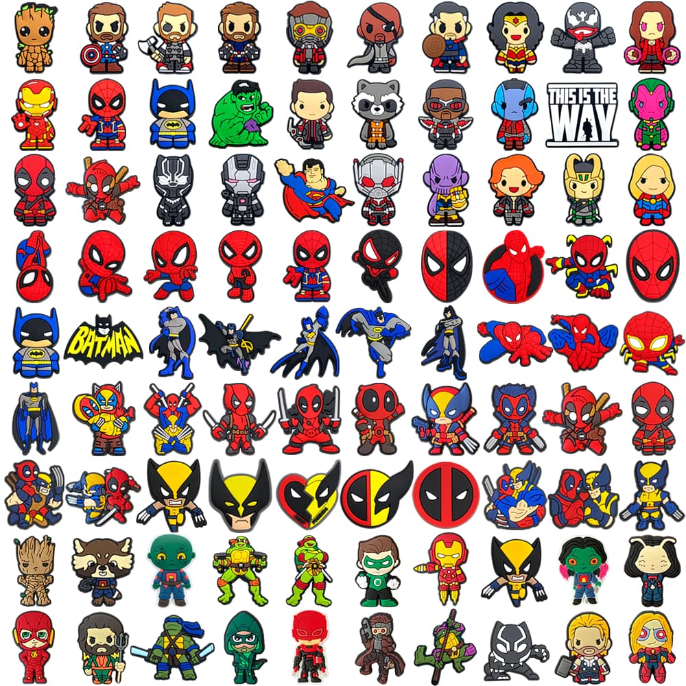 MEIDJ Encantos De Sapato 85 Cartoon Padrão Decorações Acessórios De PVC Com Botão