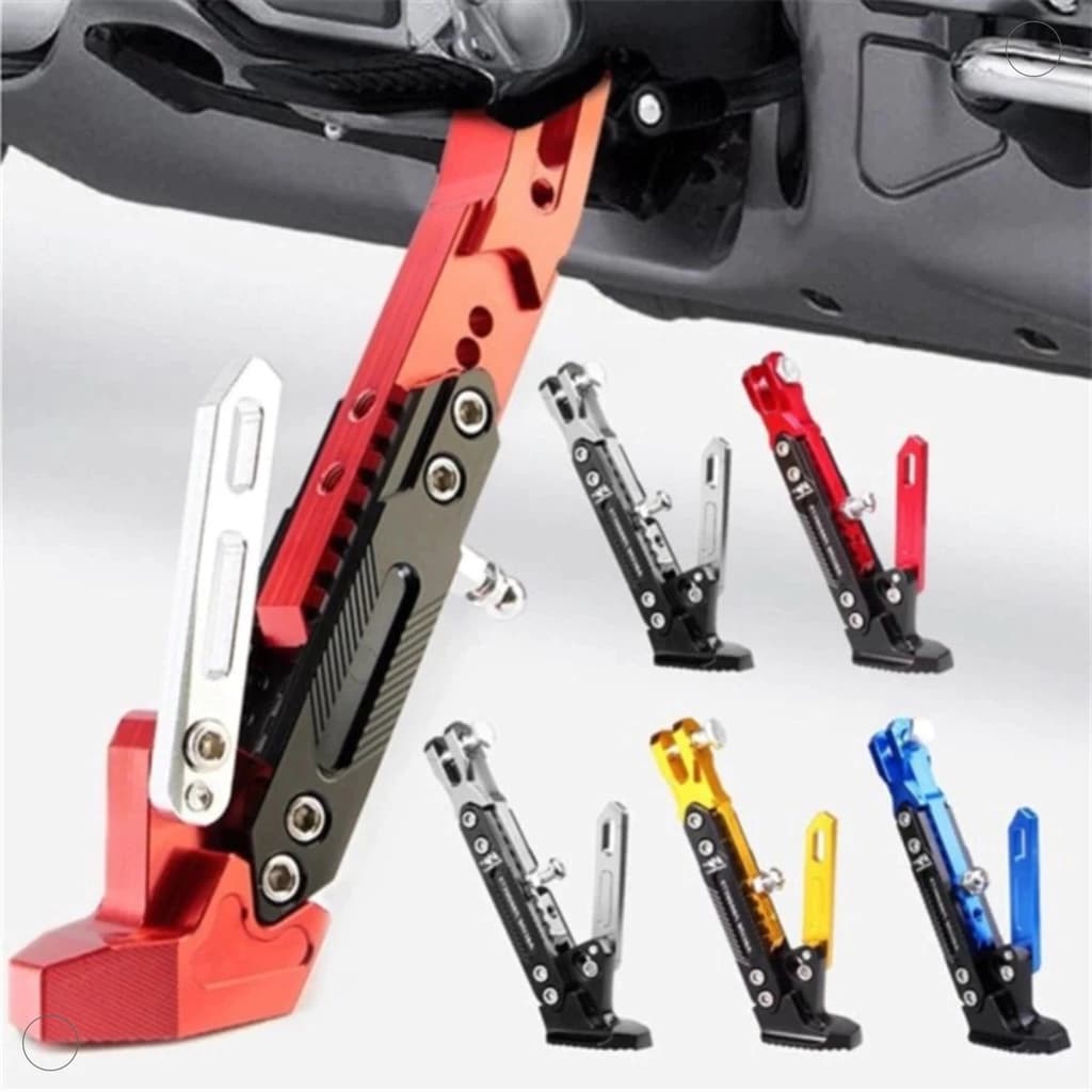 Descanso para Moto Cavalete Pezinho Regulável Universal Esportivo com Mola Várias Cores