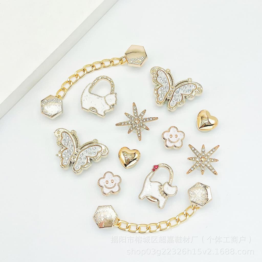 Acessórios de sandálias de corrente de diamante acessórios de sapato acessórios de strass para sapatos