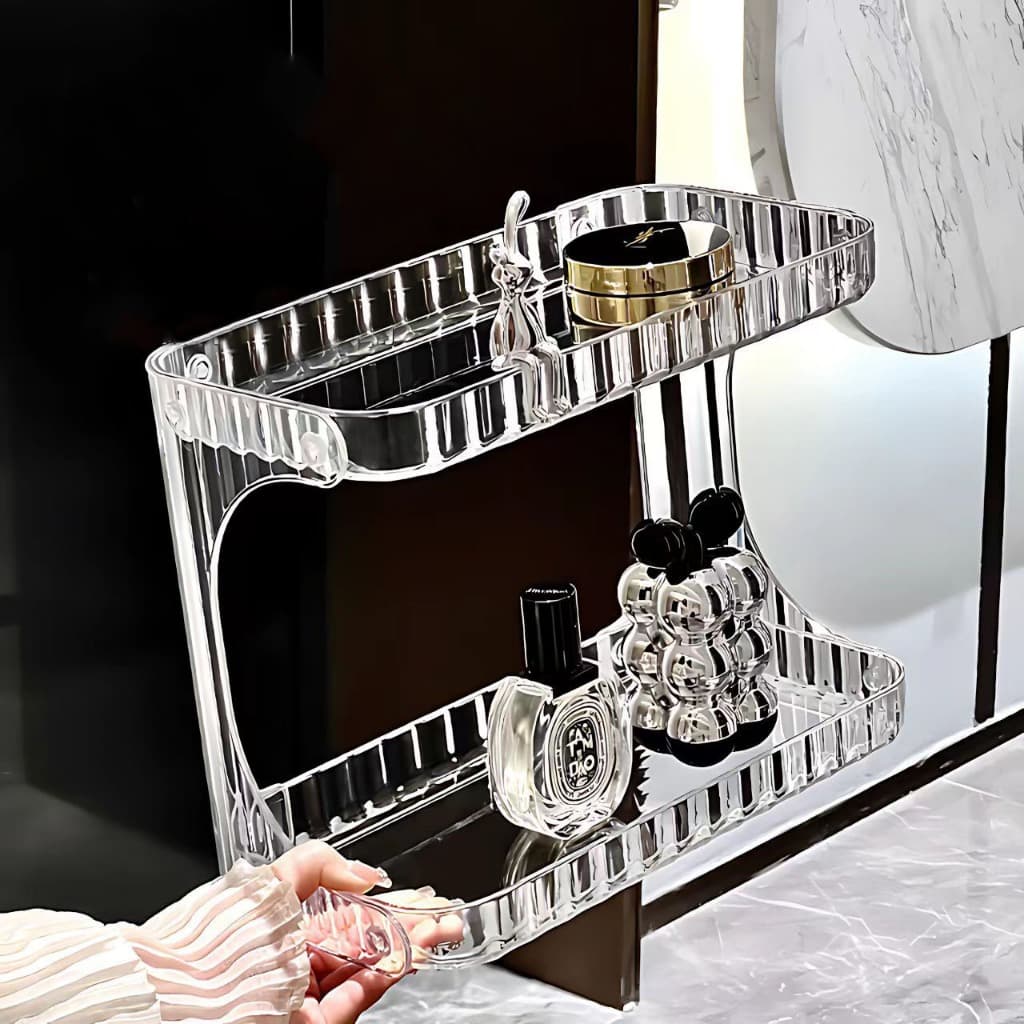 haosin Organizador Prateleira Diamante Acrílico Porta Maquiagem Beleza linhas