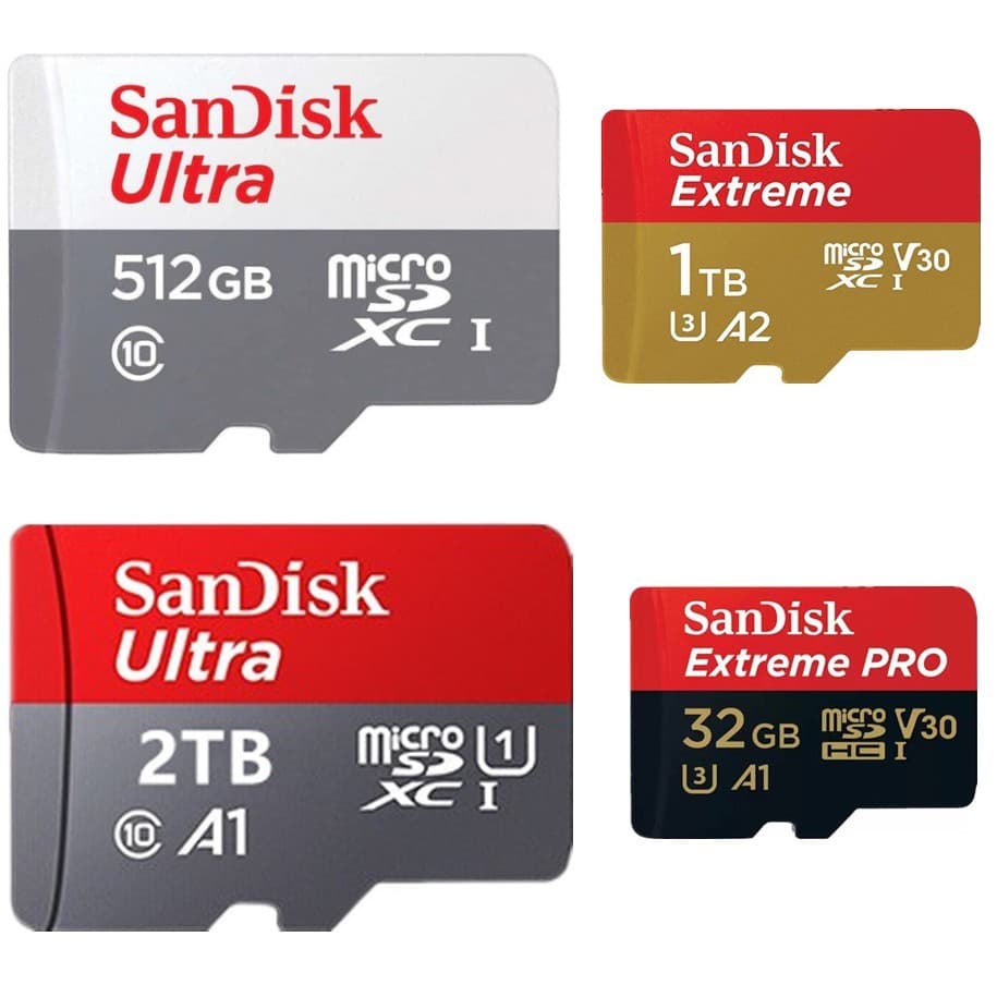 512GB/256GB/128GB/64GB/32GB/1TB/2TB UHS-1 Cartão De Memória Micro SD Com Flash MicroSD