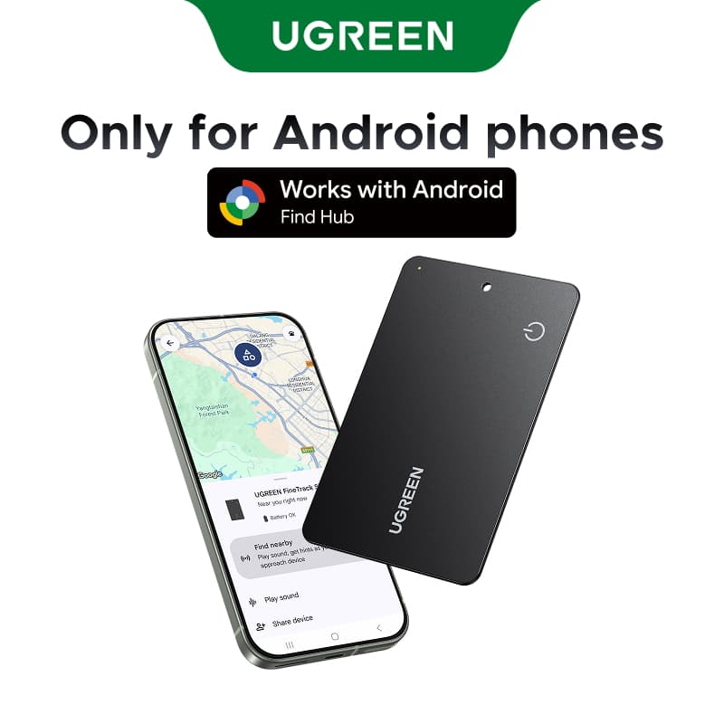 Etiquetas De Rastreador Bluetooth UGREEN FineTrack Slim G Funcionam Com Find Hub (Somente Android) , Localizador De Cart