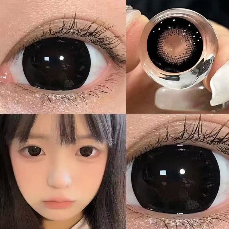 Lentes De Contato Pretas Grandes Com Grau 0 ~-8.00 Diâmetro : 14.5MM GDIA : 14.4MM 6a Utilização WT 40 % Para Olhos De B