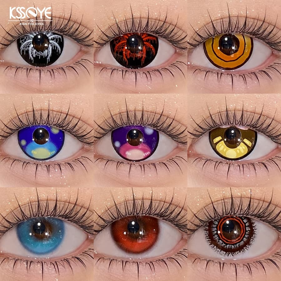 KSSEYE 1 Par Cosplay Lente De Contato Olho 14.5MM Dos Desenhos Animados Anime Lentes Halloween Maquiagem Softlens 2025 N