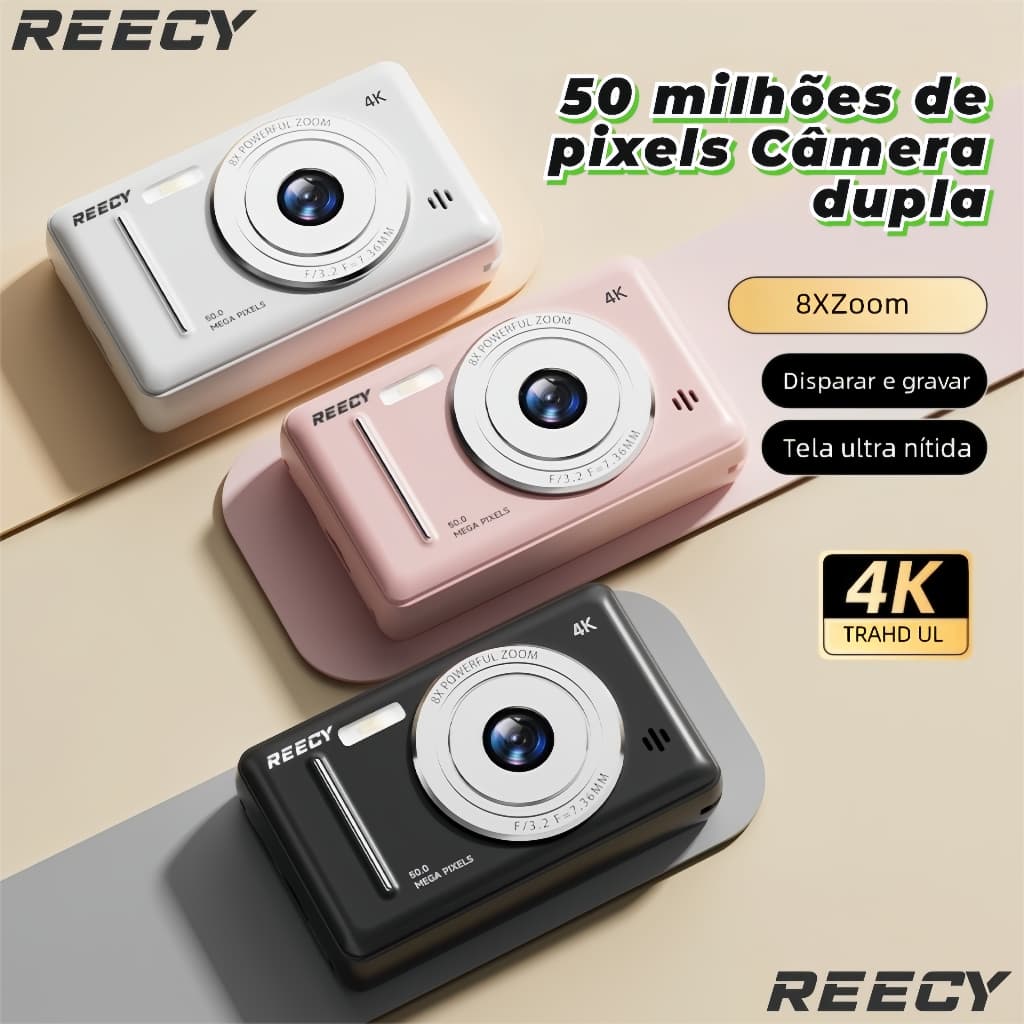 HD 1080P Digital , Câmera Recarregável De 2.4 Polegadas Com Zoom 8x , Compacta , 48MP , Estudante