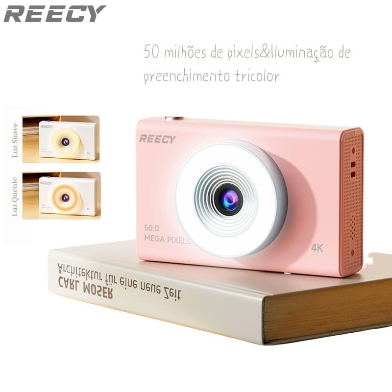 HD 1080P Digital Camera ,2.4 - inch Rechargeable Câmera  infantil with 8 x Zoom, Compact, 48MP，student